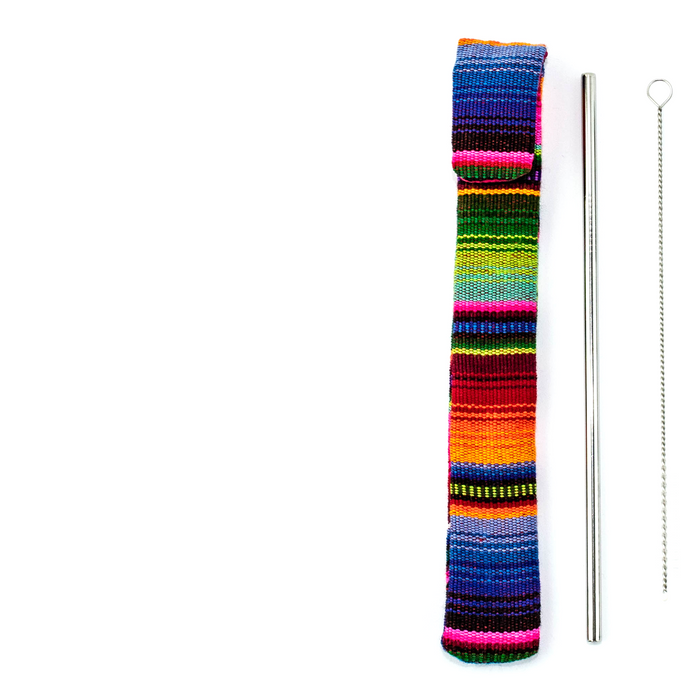 Reusable Sustainable Straw Kit with Straw and Cleaner - Guatemala