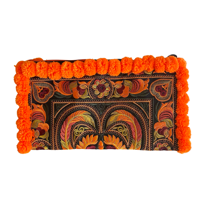 Rocio Multi-Color Pom Pom Wristlet Bag - Thailand