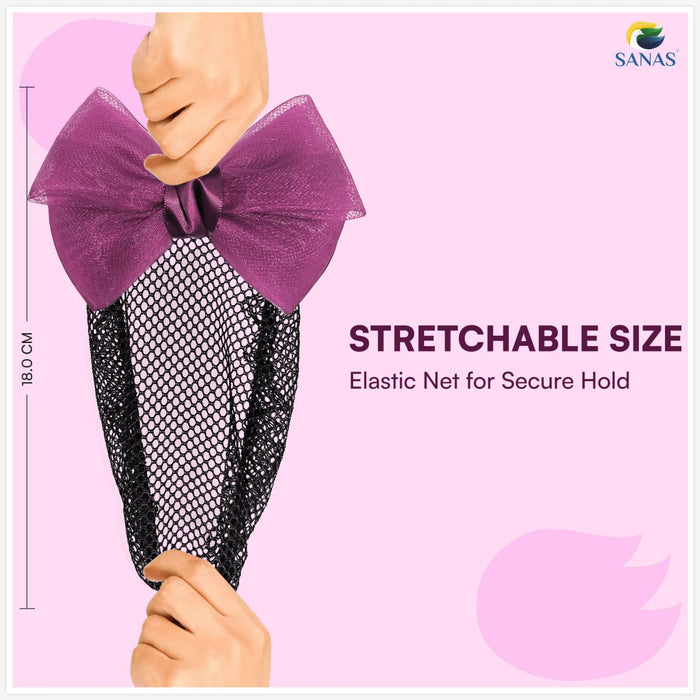 Shiny purple hair bun clip hair accessories for women