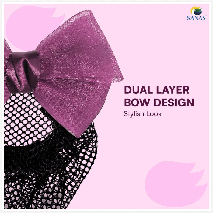 Purple barrette bun clip hair accessories for women and girls