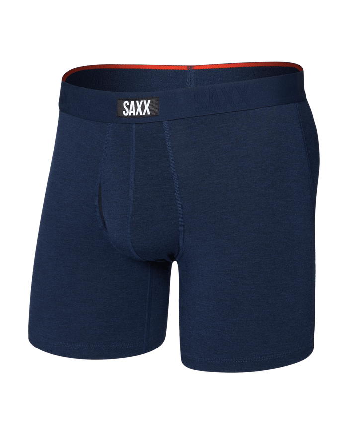 Saxx Men's Vibe Xtra Soft Comfort Boxer Brief 6" Apparel SAXX Dark Navy Heather Small