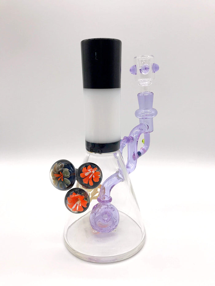 Smoke Station Water Pipe Scientific American Beaker with 360° Perc and Heady Baubles