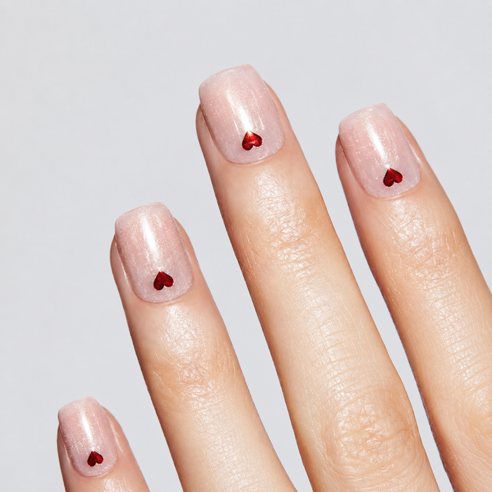 Semi Cured Gel Nail Strips Pink Love