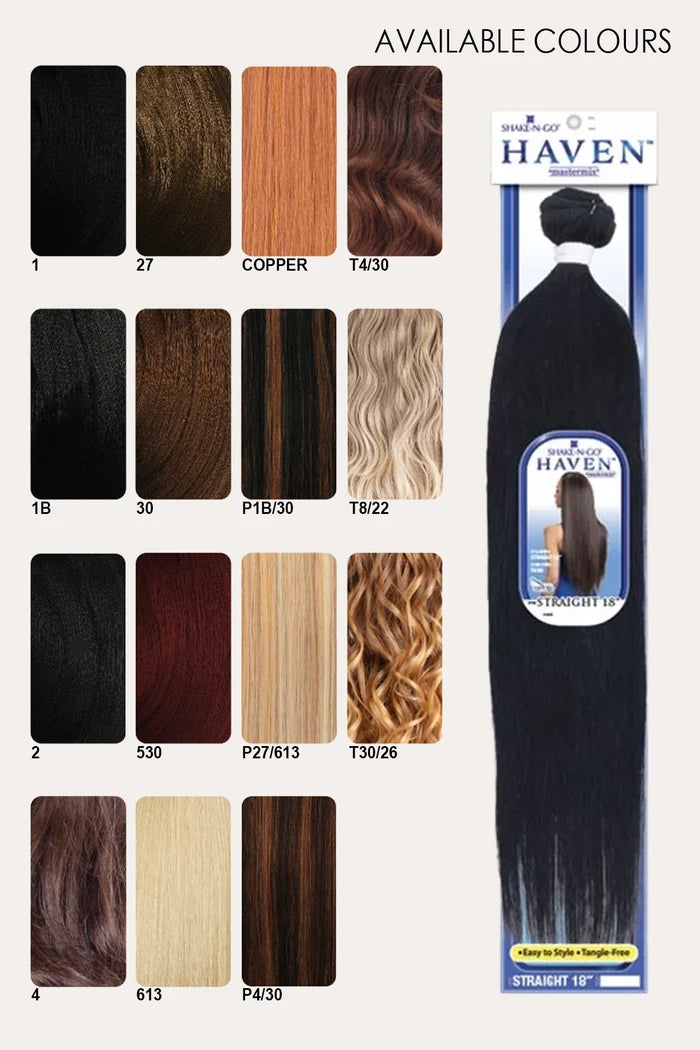 SHAKE N GO ORGANIQUE HAIR WEAVE BUNDLE HAVEN -  STRAIGHT 18"