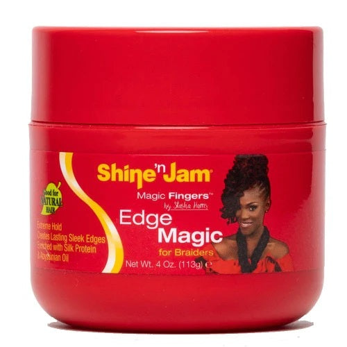 Shine 'n Jam Magic Fingers Edge Magic Gel for Braiders 4oz by Ampro