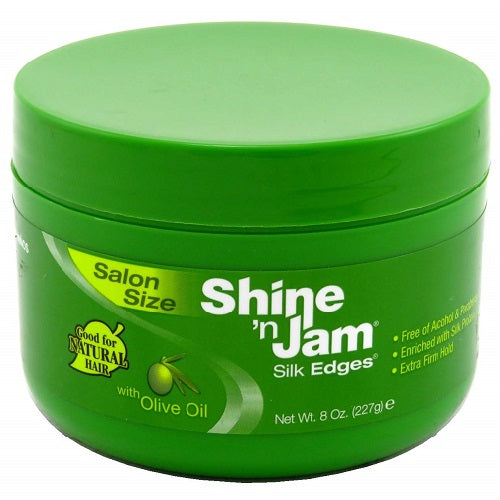 Shine 'n Jam Silk Edges Gel with Olive Oil - Extra Hold by Ampro