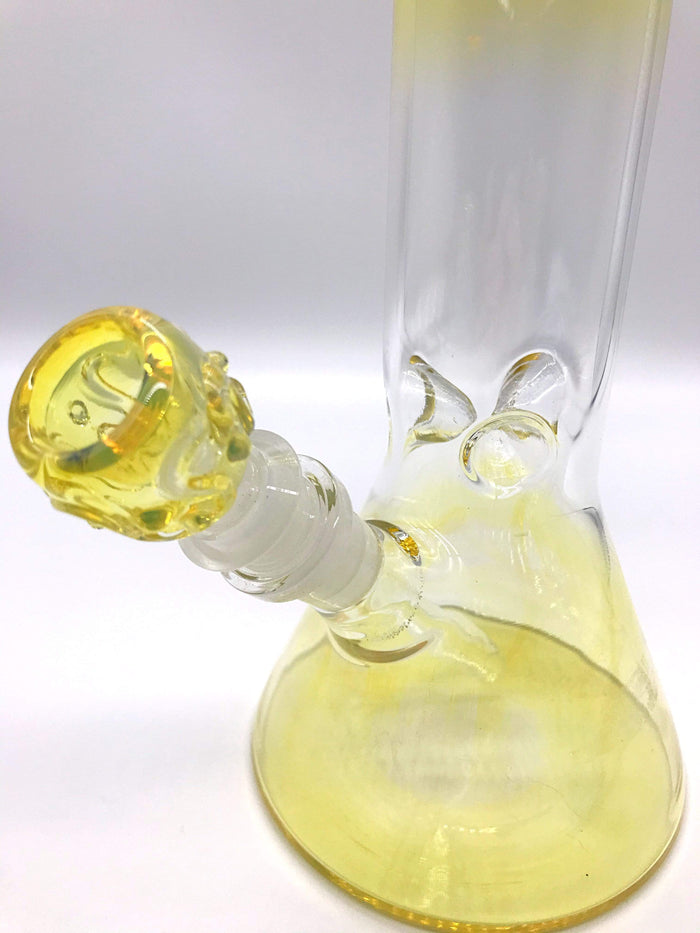 Smoke Station Water Pipe Silver Fumed Beaker with Ice Catch