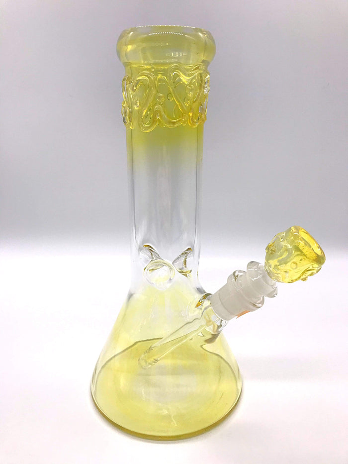 Smoke Station Water Pipe Silver Fumed Beaker with Ice Catch