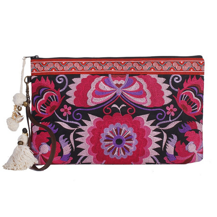 Singing Birds Embroidered Bag - Thailand
