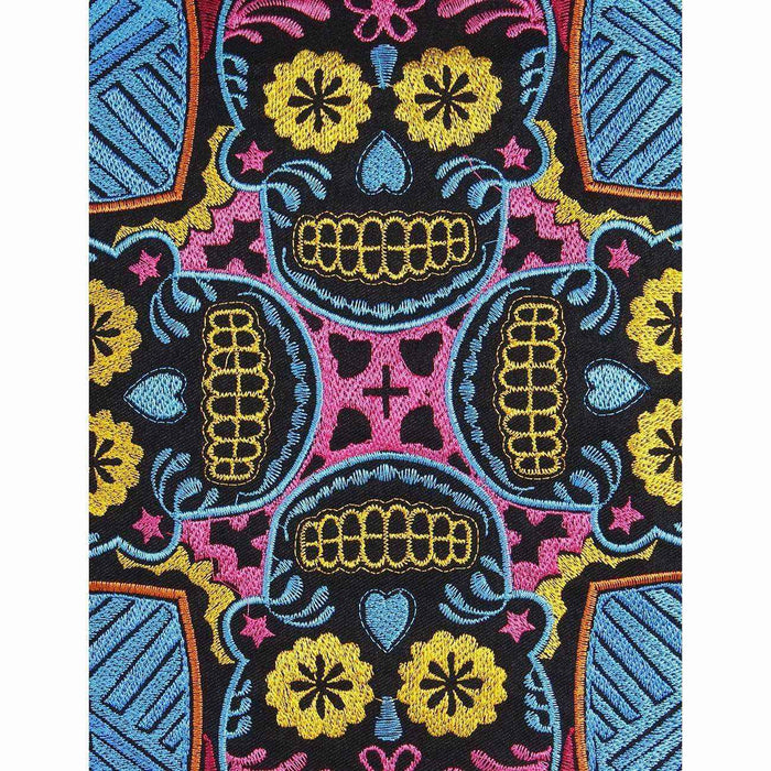 Skull Embroidered Dia de los Muertos Pillow Cover - Thailand