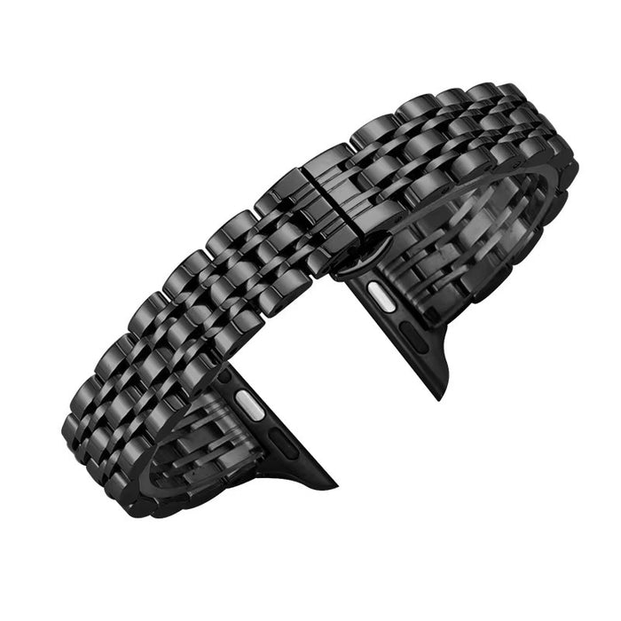 Slim Prestige Stainless Steel Link Band For Apple Watch Multiple Colors Available — Whether you choose the polished silver or the sophisticated gold, your wrist will exude effortless style.