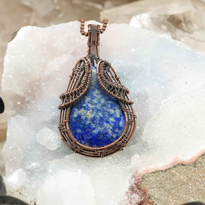 Sodalite Wire Wrap Crystal Pendant - Logic and Truth