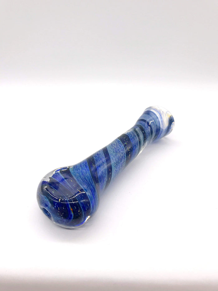 Smoke Station Hand Pipe Space-Blue Space Blue with flat mouthpiece Inside out chillum