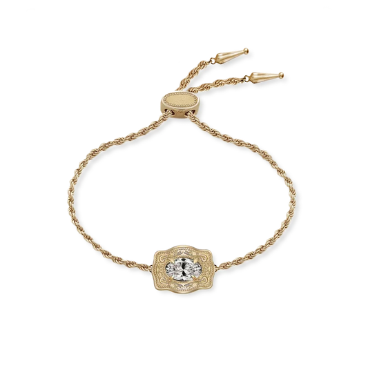 SpurWest Ultra Mini Belt Buckle Bracelet - Gold -April