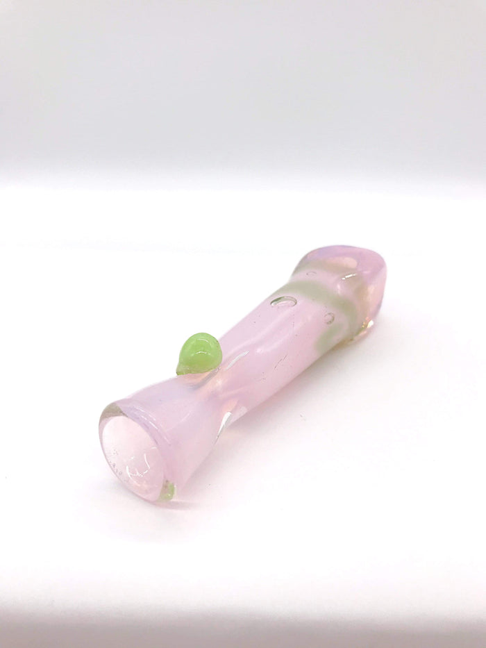 Smoke Station Hand Pipe Pink Square Cut Chillum