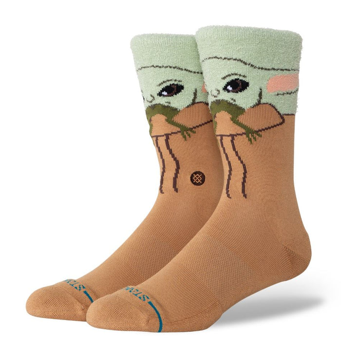 Stance Grogu Hungry Crew Socks Apparel Stance Green Medium