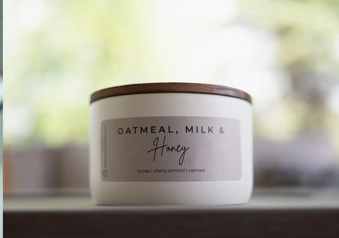Statement Candle: Oatmeal, Milk, & Honey