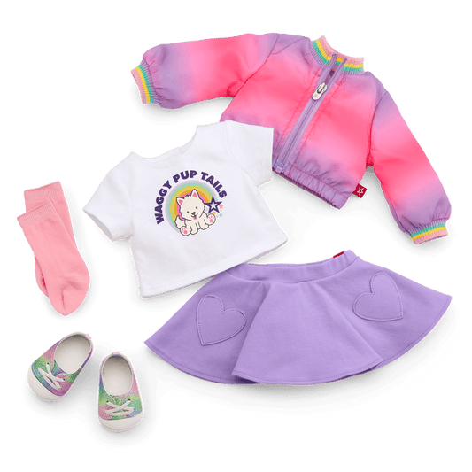 Summer’s™ Waggy Pup Tails™ Outfit for 18-inch Dolls (Girl of the Year™ 2025)