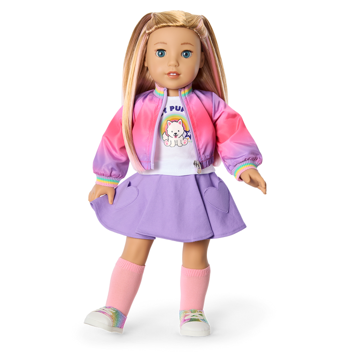 Summer’s™ Waggy Pup Tails™ Outfit for 18-inch Dolls (Girl of the Year™ 2025)