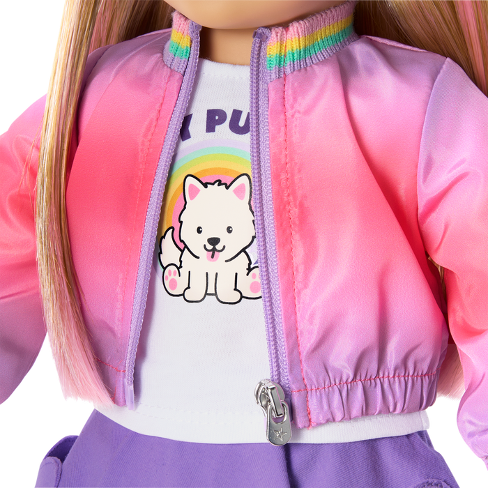 Summer’s™ Waggy Pup Tails™ Outfit for 18-inch Dolls (Girl of the Year™ 2025)