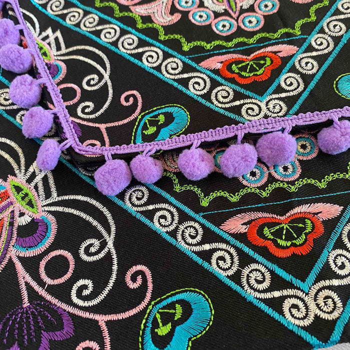 Tassel Embrodiered Handmade Clutch - Thailand