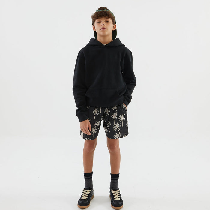 The Drip Shop Kids' Sandy Palm Shorts Apparel The Drip Shop Black Youth Small