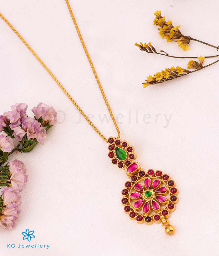 The Eka Silver Kempu Pendant