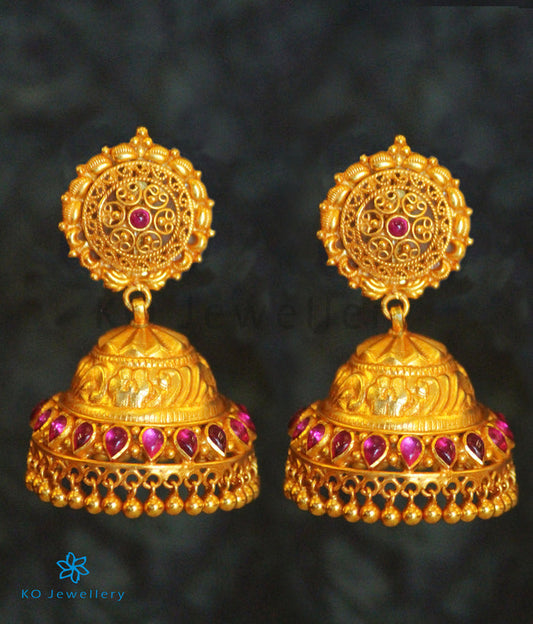 The Ramyaka Silver Kemp Jhumka