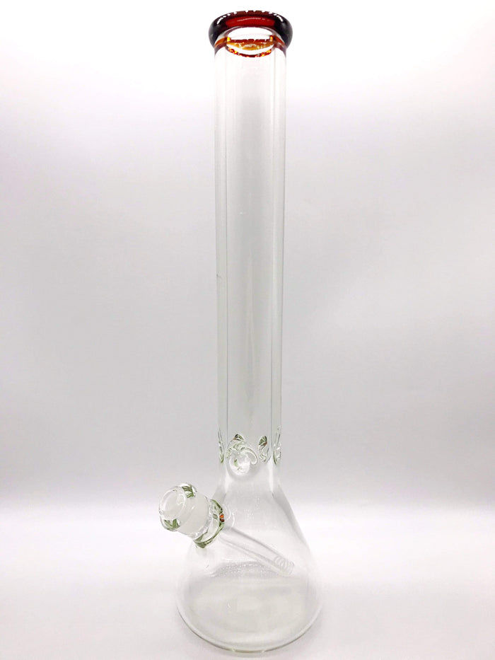 Smoke Station Water Pipe Amber Thick American BeakerWater Pipe (18” 9mm)