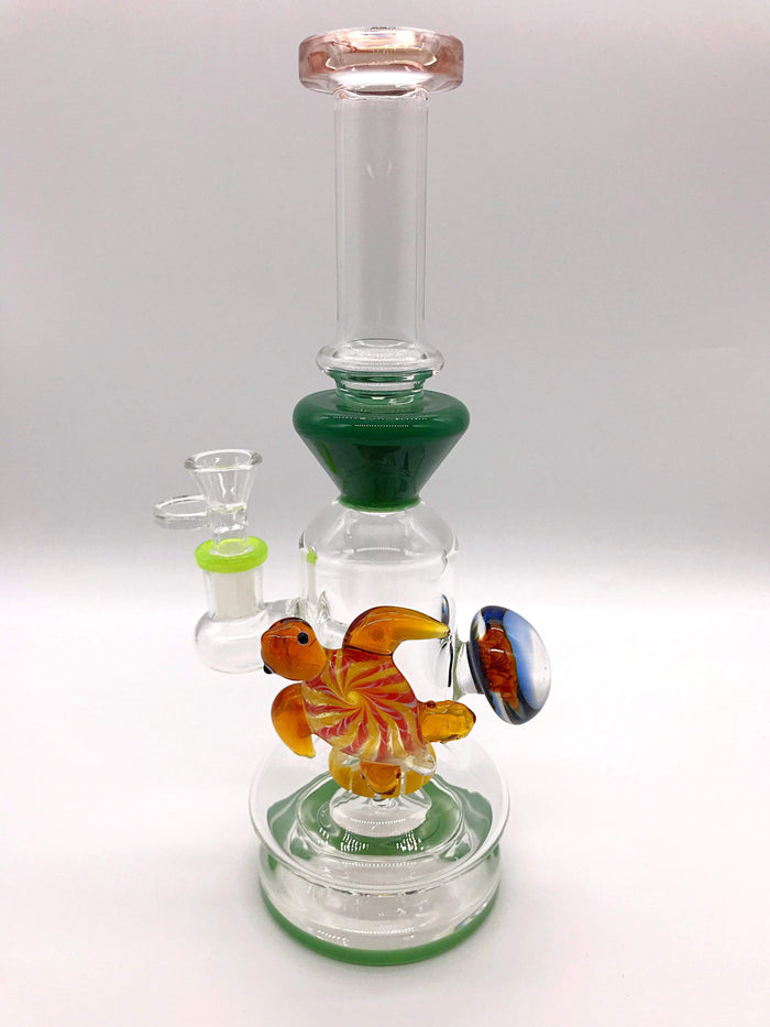 Smoke Station Water Pipe Orange Thick Heady Aquatic Perc Beaker Water Pipe