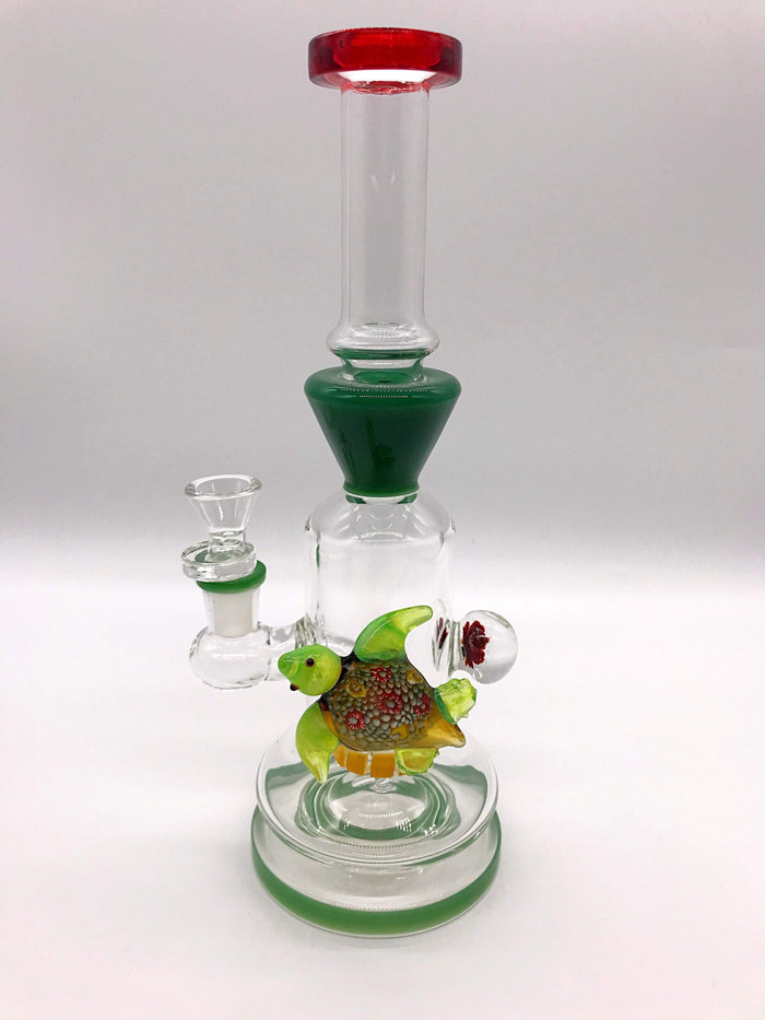 Smoke Station Water Pipe Light-Green Thick Heady Aquatic Perc Beaker Water Pipe