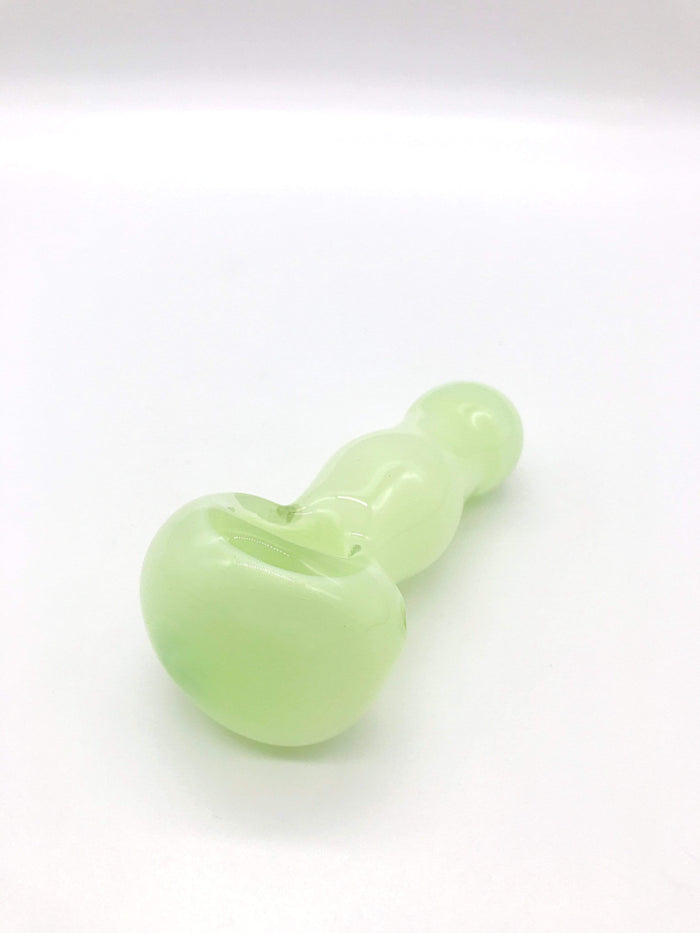 Smoke Station Hand Pipe Green Thick Inside-Out America Spoon With Bulb Neck
