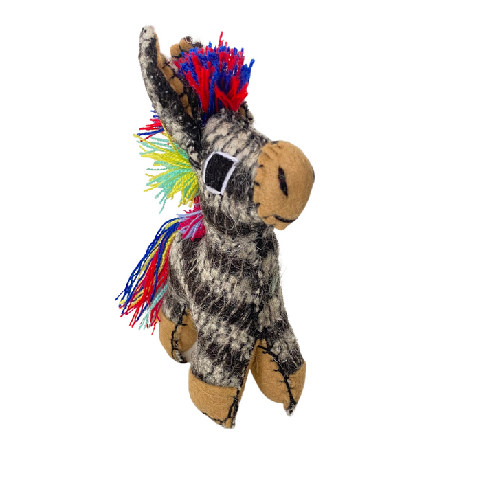 Tomi the Donkey: Repurposed Wool Boho Decor - Mexico