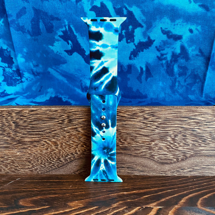 Tranquil Tie Dye Print Silicone Band For Apple Watch