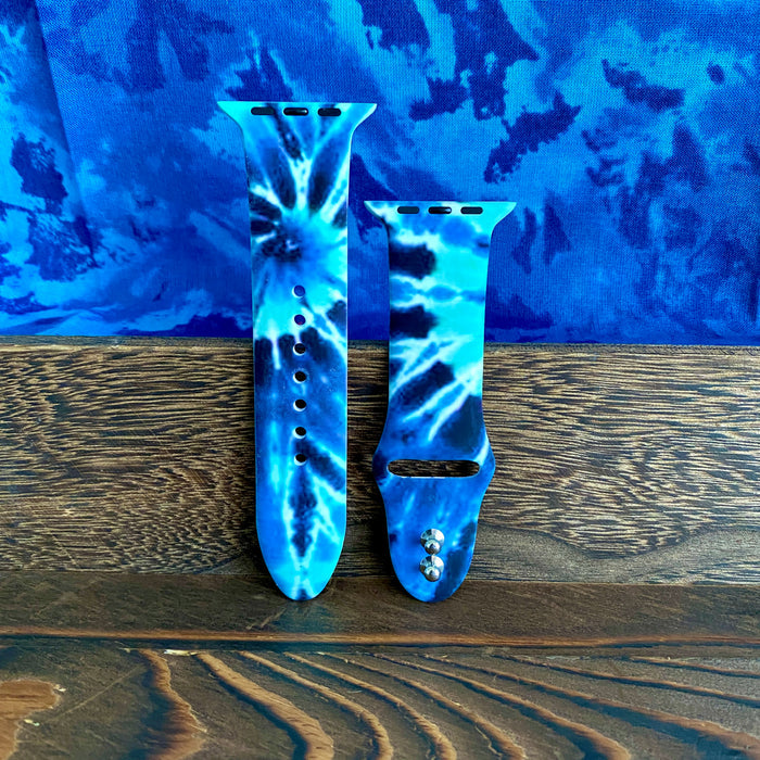 Tranquil Tie Dye Print Silicone Band For Apple Watch