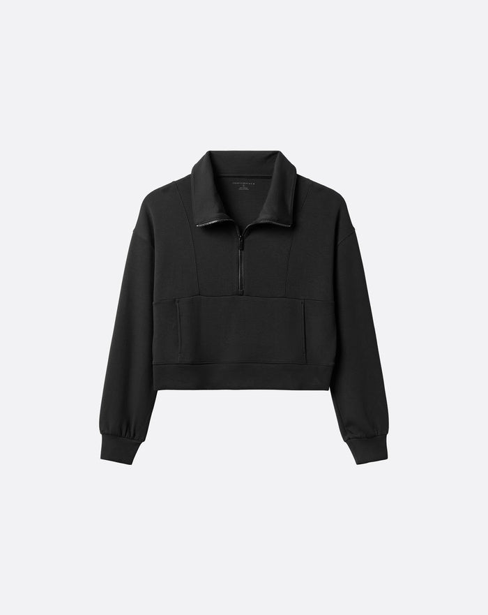 TravisMathew Women's Skyloft Half Zip Apparel TravisMathew Black XSmall