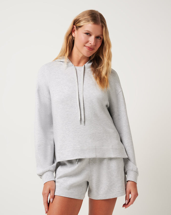 TravisMathew Women's Skyloft Soft Hood Apparel TravisMathew Heather Light Grey XSmall