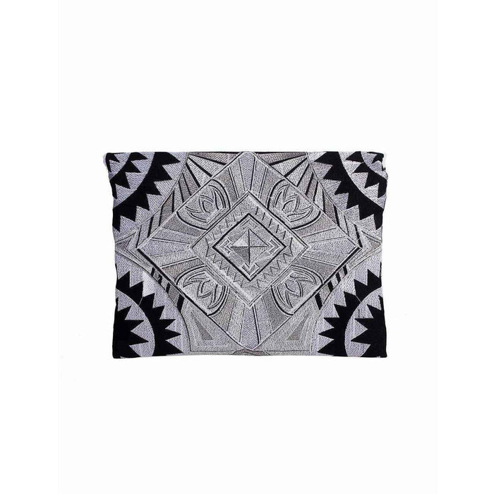 Tribal Embroidered Clutch Pompom Bag- Thailand