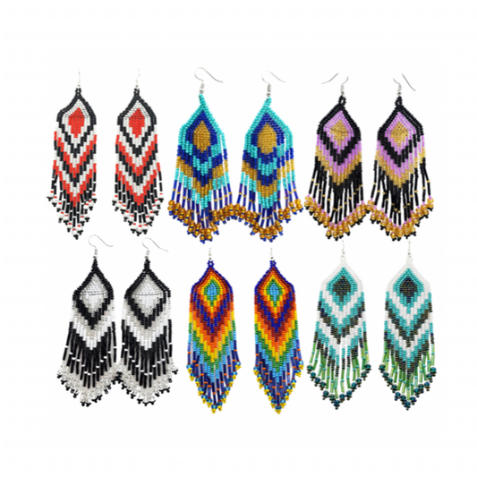TRIBAL ROOTS Beaded Chevron Fringe - Assorted