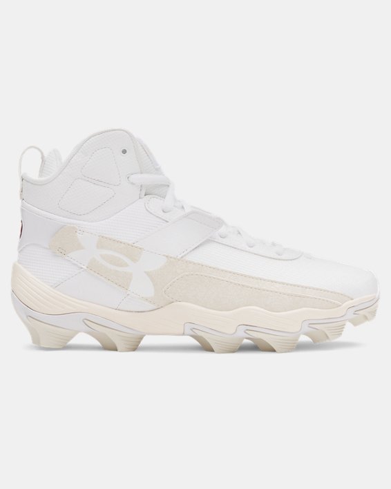Under Men's Armour Harper 10 RM Baseball Cleats Footwear Under Armour White/Stone-100 6.5