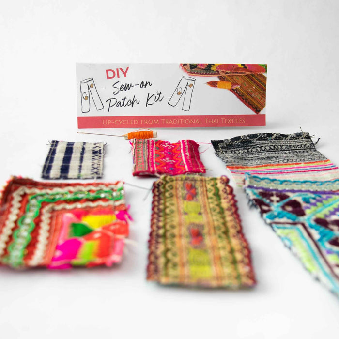 Upcycled Hmong Textile Fabric DIY Patch Kit - Thailand