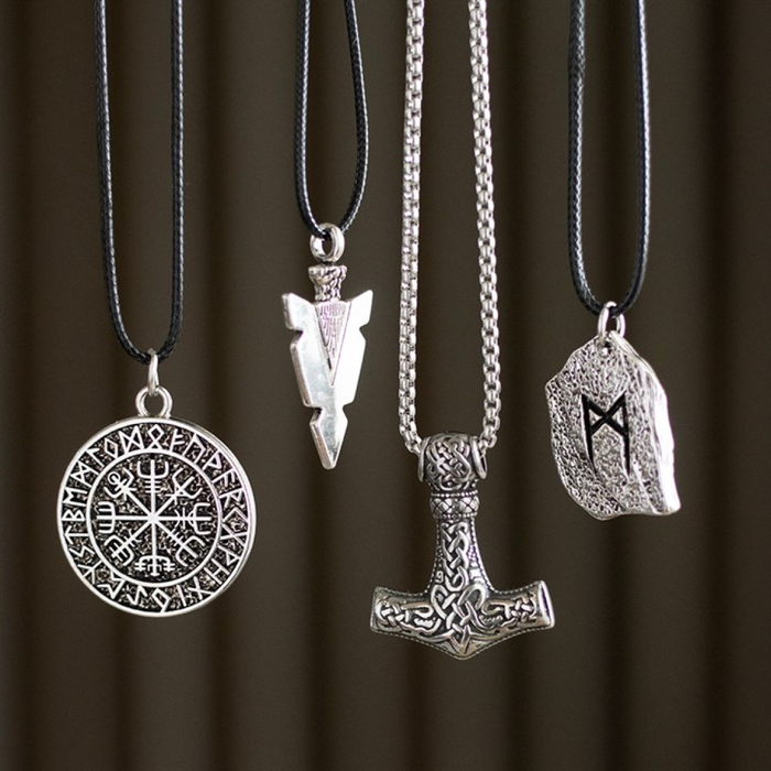 Vegvisir Viking Compass Viking Cord Necklace 🇬🇧