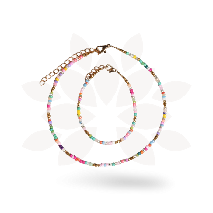 Veranda Beaded Choker and Bracelet Set - Thailand