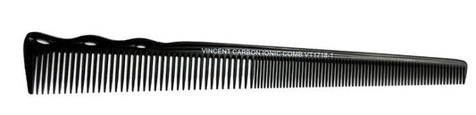 Vincent Carbon Narrow Tapering Comb  # VT1718-1 - Palms Fashion Inc.