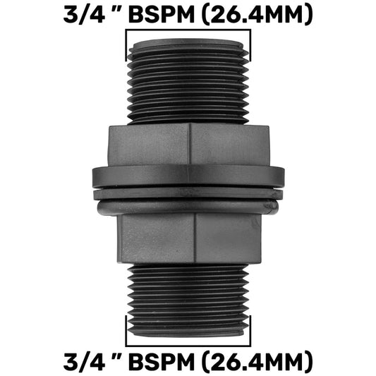 Water Butt 3/4 BSP with Adjustable WL Connector Outdoor Watering Kit Tap Adapter