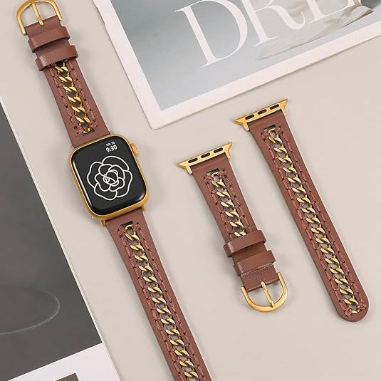 Western Weave Leather Band For Apple Watch Multiple Colors Available â Strapped In Style Leather Collection â Glam Meets Edge Make a statement with every swipe.