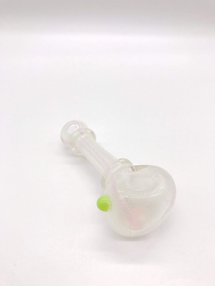 Smoke Station Hand Pipe White UV-Reactive Spoon Hand Pipe