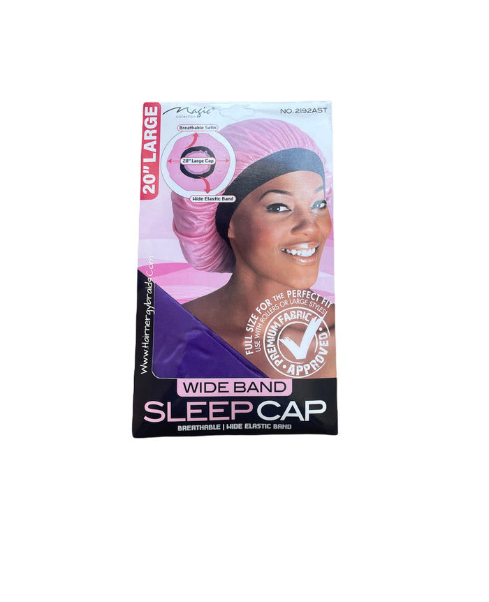 Wide Band Sleep Cap / Bonnet 20” Large