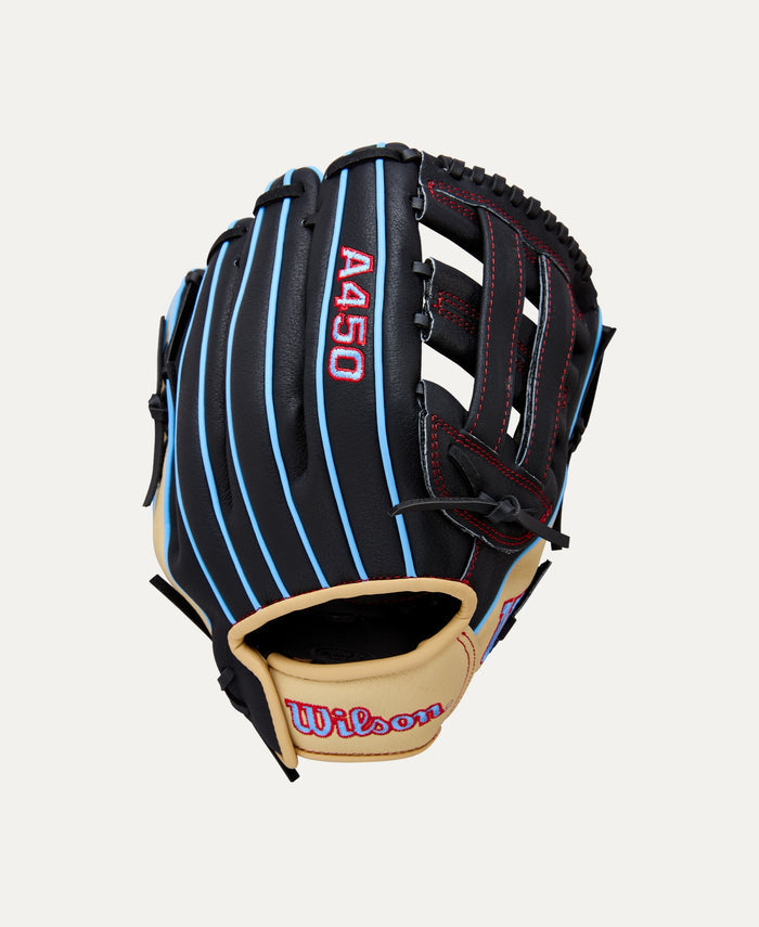 Wilson 2026 A450 11" Baseball Glove Equipment Wilson Black/Cool Blue Right Hand Throw