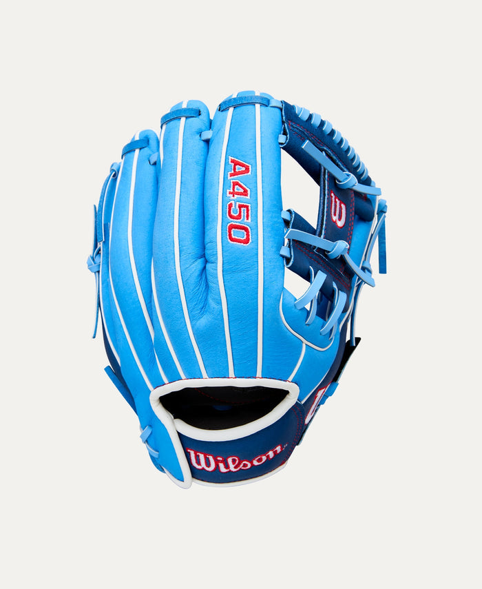Wilson 2026 A450 11.5" Baseball Glove Equipment Wilson Cool Blue/Royal Blue Right Hand Throw
